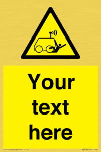 Custom warning run over by operator controlled machine